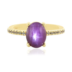 Channapatna Star Ruby Silver Ring