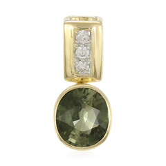 9K Cuprian Tourmaline Gold Pendant