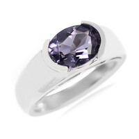 Blueberry Quartz Silver Ring