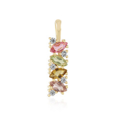 Fancy Tourmaline Silver Pendant