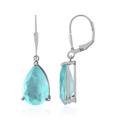 Blue Pastel Quartz Silver Earrings