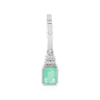 Russian Emerald Silver Pendant