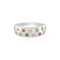 Fancy Tourmaline Silver Ring