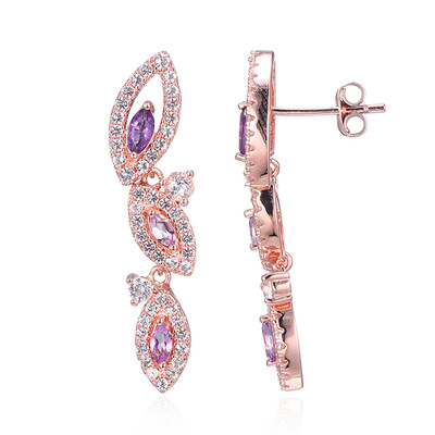 Zambian Amethyst Silver Earrings