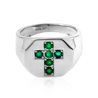 Emerald Silver Ring