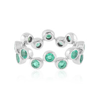 Colombian Emerald Silver Ring
