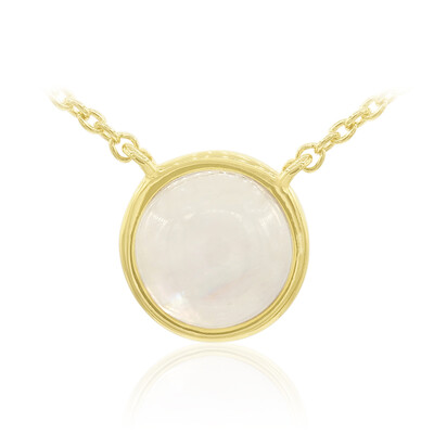Rainbow Moonstone Silver Necklace