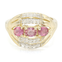 10K Unheated Padparadscha Sapphire Gold Ring