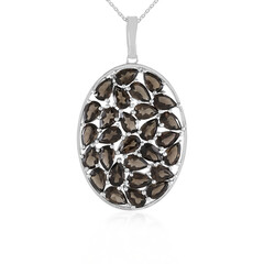 Smoky Quartz Silver Necklace