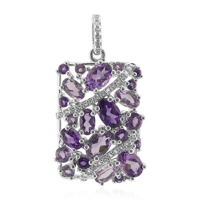 Zambian Amethyst Silver Pendant