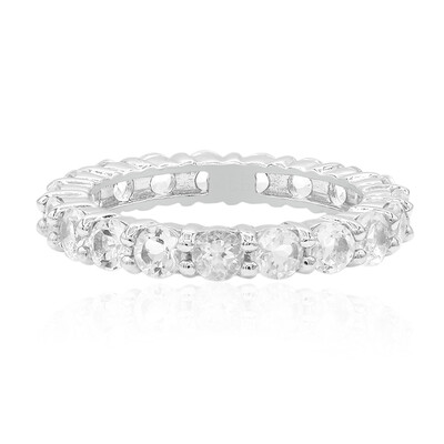 White Topaz Silver Ring