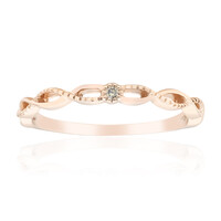 9K SI1 Argyle Rose De France Diamond Gold Ring