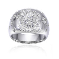 White Topaz Silver Ring