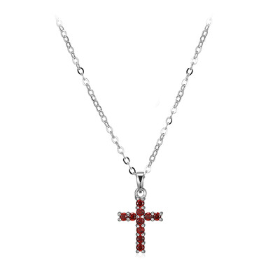 Mozambique Garnet Silver Necklace