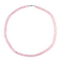 Rose Quartz Silver Necklace