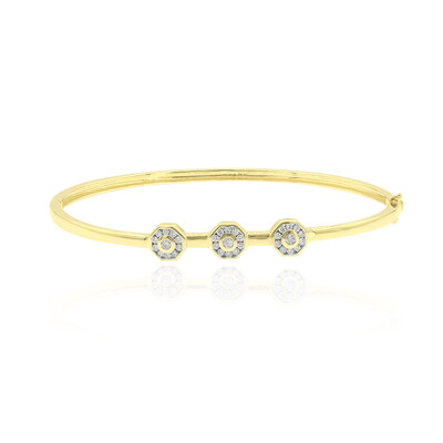 9K SI2 (G) Diamond Gold Bangle (Annette)