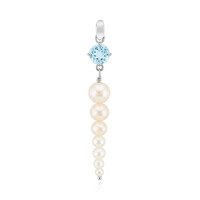Sky Blue Topaz Silver Pendant (Michelle Albala)