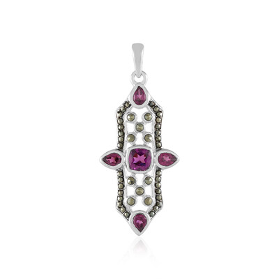 Rhodolite Silver Pendant