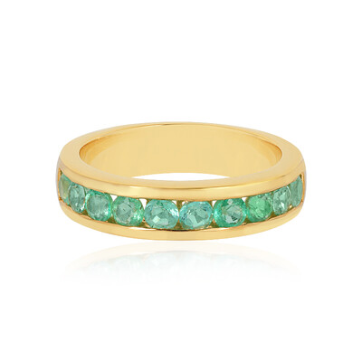 Russian Emerald Silver Ring