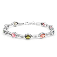 Fancy Tourmaline Silver Bracelet
