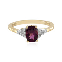 18K Magenta Garnet Gold Ring