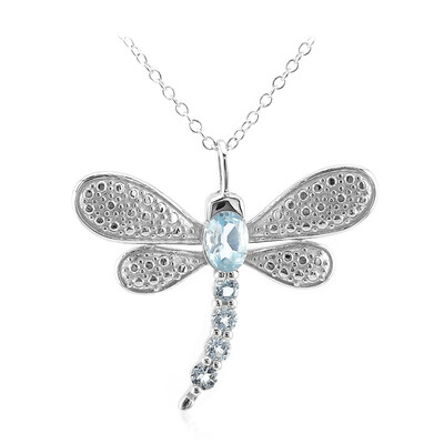 Sky Blue Topaz Silver Necklace