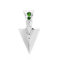 Russian Diopside Silver Pendant