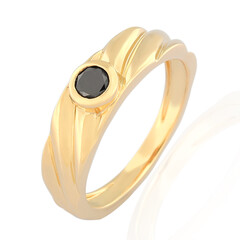 9K Black Diamond Gold Ring (de Melo)