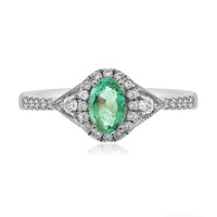 14K AAA Zambian Emerald Gold Ring (CIRARI)