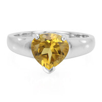 Champagne Quartz Silver Ring
