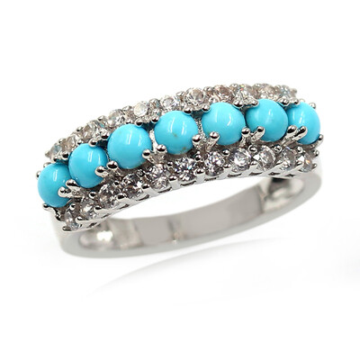 Sleeping Beauty Turquoise Silver Ring