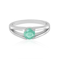 Colombian Emerald Silver Ring