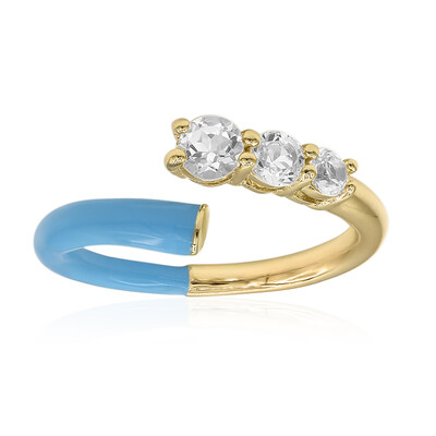 White Topaz Silver Ring