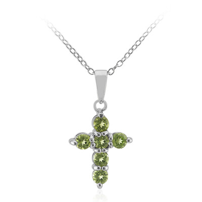 Burmese Peridot Silver Necklace