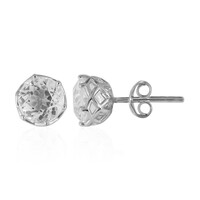 White Topaz Silver Earrings