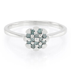 Fancy Diamond Silver Ring