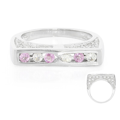 Ceylon Pink Sapphire Silver Ring