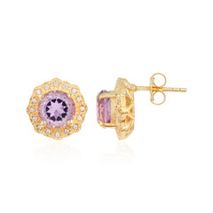 Rose de France Amethyst Silver Earrings