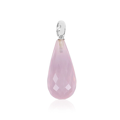 Rose Quartz Silver Pendant
