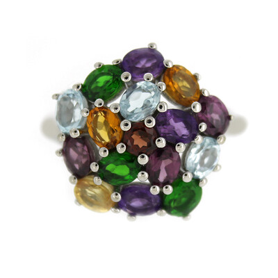 Rhodolite Silver Ring