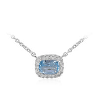 Sky Blue Topaz Silver Necklace