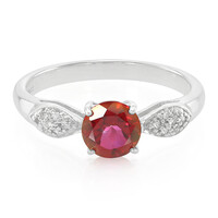 Cherry Topaz Silver Ring