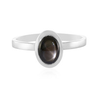 Black Star Sapphire Silver Ring