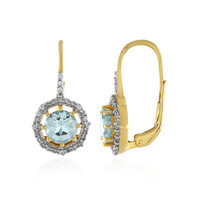 Sky Blue Topaz Silver Earrings