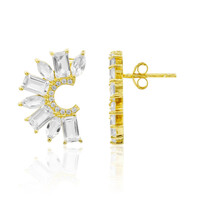 White Topaz Silver Earrings