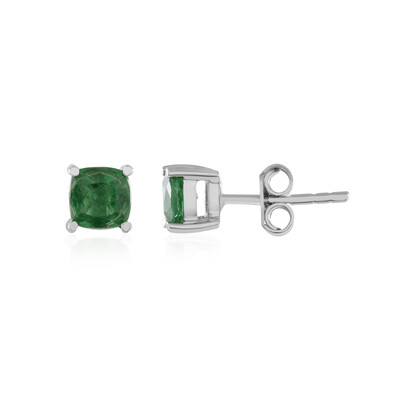 Green apatite Silver Earrings