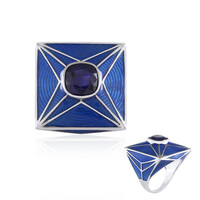 Madagascar Blue Sapphire Silver Ring (Adela Silber)