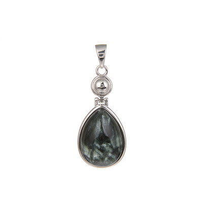 Seraphinite Silver Pendant