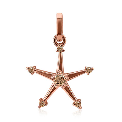 9K SI1 Argyle Rose De France Diamond Gold Pendant (Annette)
