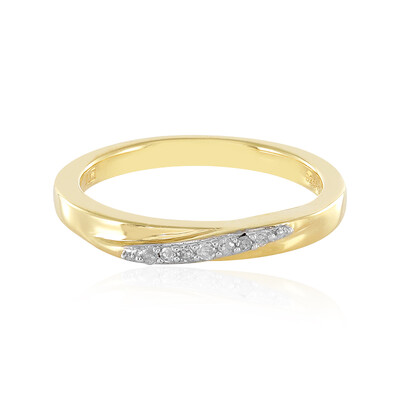 I2 (I) Diamond Silver Ring